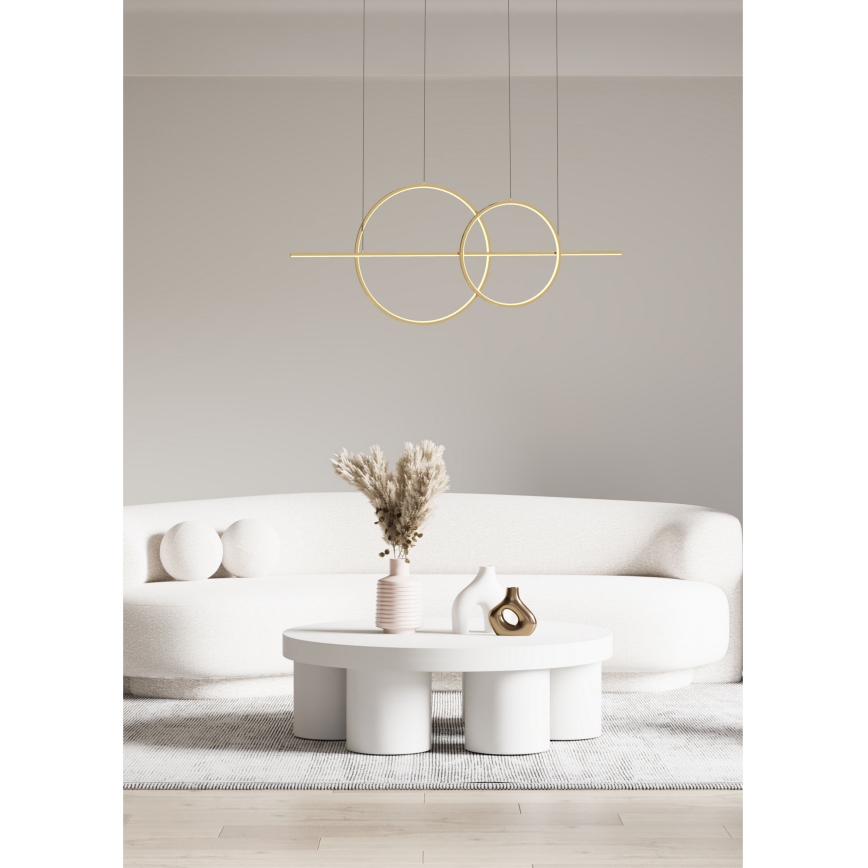 Zuma Line - LED Zatemnitveni lestenec na vrvici LED/34W/230V zlata