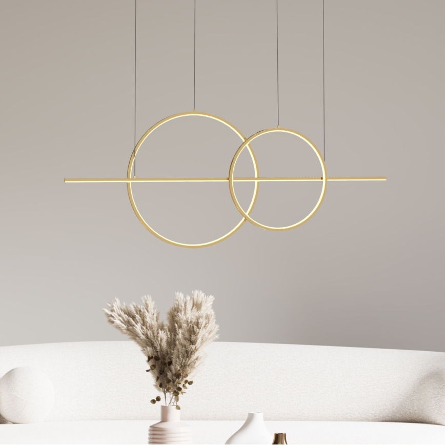 Zuma Line - LED Zatemnitveni lestenec na vrvici LED/34W/230V zlata