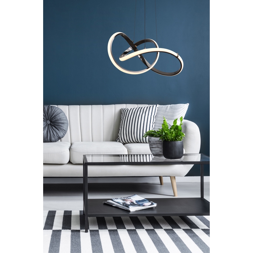 Zuma Line - LED Zatemnitveni lestenec na vrvici LED/44W/230V črna