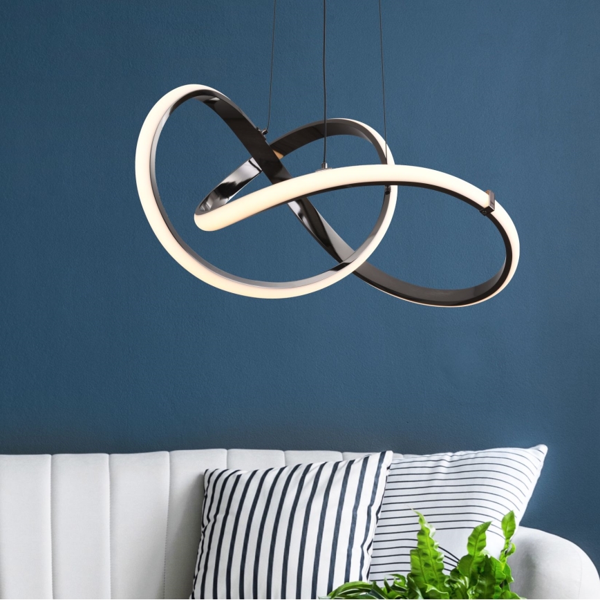 Zuma Line - LED Zatemnitveni lestenec na vrvici LED/44W/230V črna