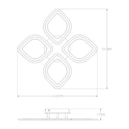 Zuma Line - LED Zatemnitvena stropna svetilka LED/30W/230V 3000-6000K črna + Daljinski upravljalnik