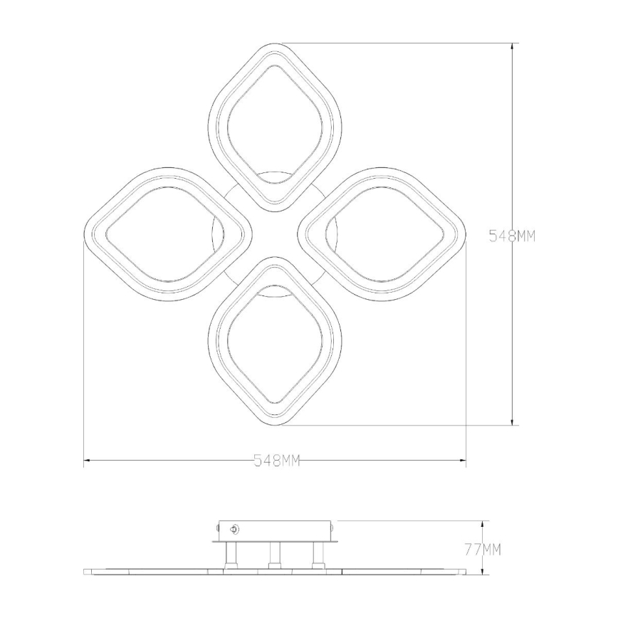 Zuma Line - LED Zatemnitvena stropna svetilka LED/30W/230V 3000-6000K črna + Daljinski upravljalnik