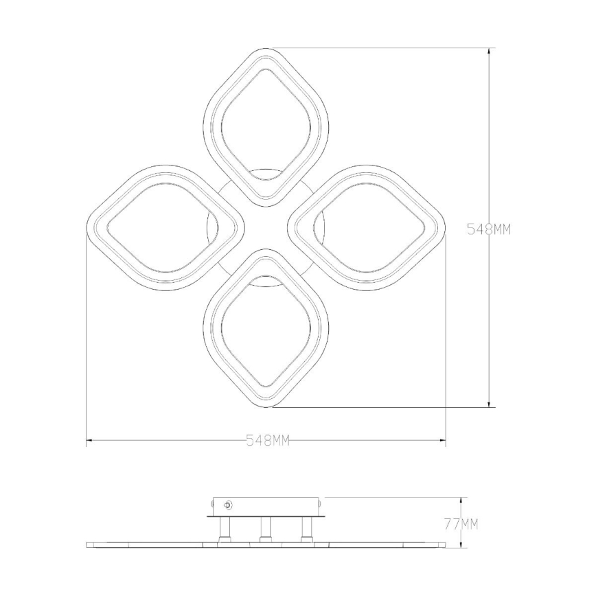 Zuma Line - LED Zatemnitvena stropna svetilka LED/30W/230V 3000-6000K bela + Daljinski upravljalnik
