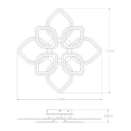 Zuma Line - LED Zatemnitvena stropna svetilka LED/75W/230V 3000-6000K bela + Daljinski upravljalnik
