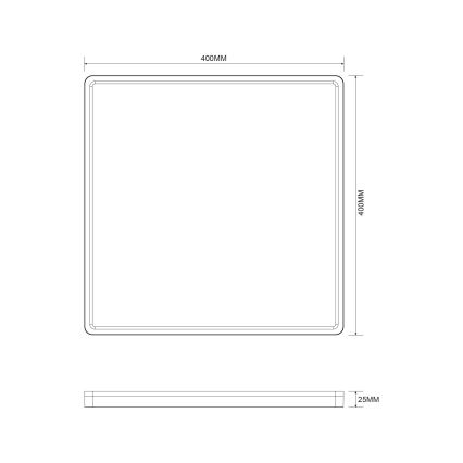 Zuma Line - LED Zatemnitvena stropna svetilka LED/38W/230V + LED/12W 3000/4000/5500K 40x40 cm zlata