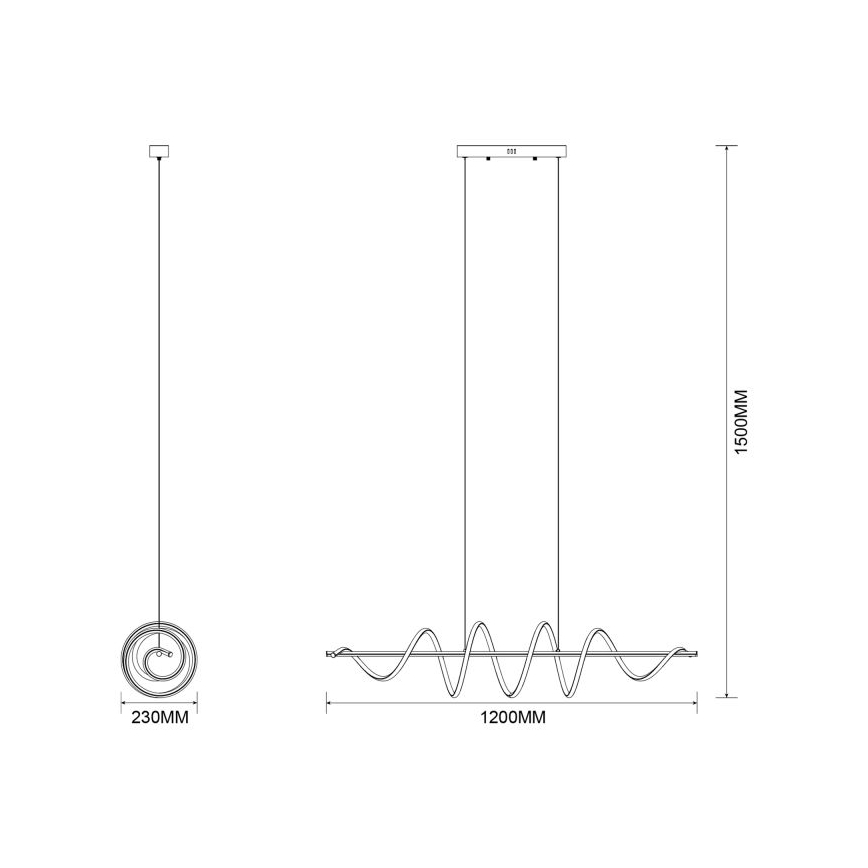 Zuma Line - LED lestenec na kablu LED/60W/230V črna