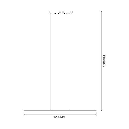 Zuma Line - LED lestenec na jeklenem kablu LED/20W/230V črn
