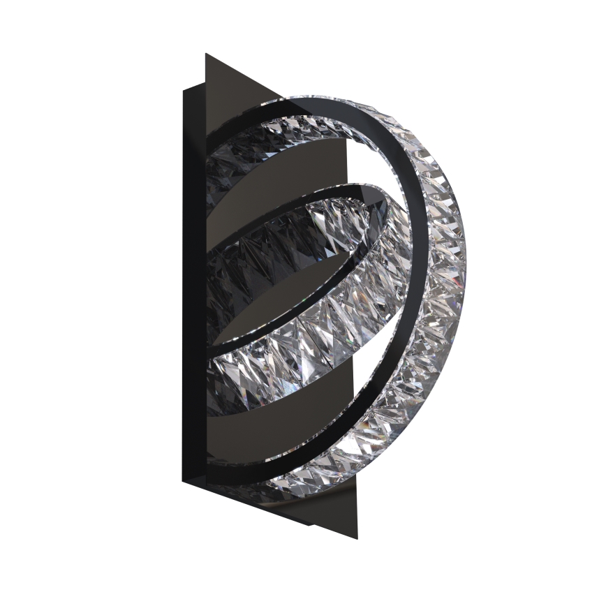 Zuma Line - LED Zatemnitvena kristalna stenska svetilka LED/18W/230V 2700-6000K črna + Daljinski upravljalnik