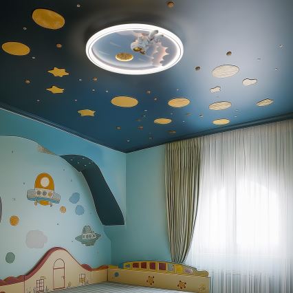 Zuma Line - LED Zatemnitven dětské Stropna svetilka LED/42W/230V 3000/5700K astronaut