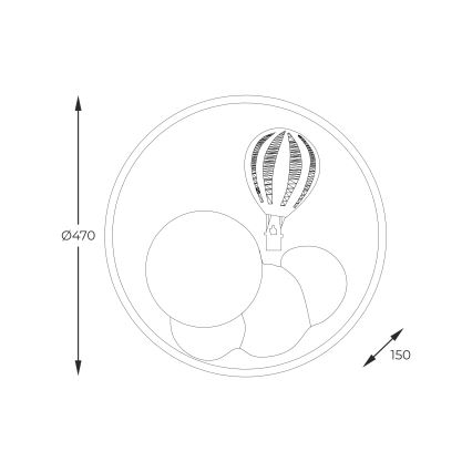 Zuma Line - LED Zatemnitven children's stropna svetel LED/42W/230V 3000/5700K roza