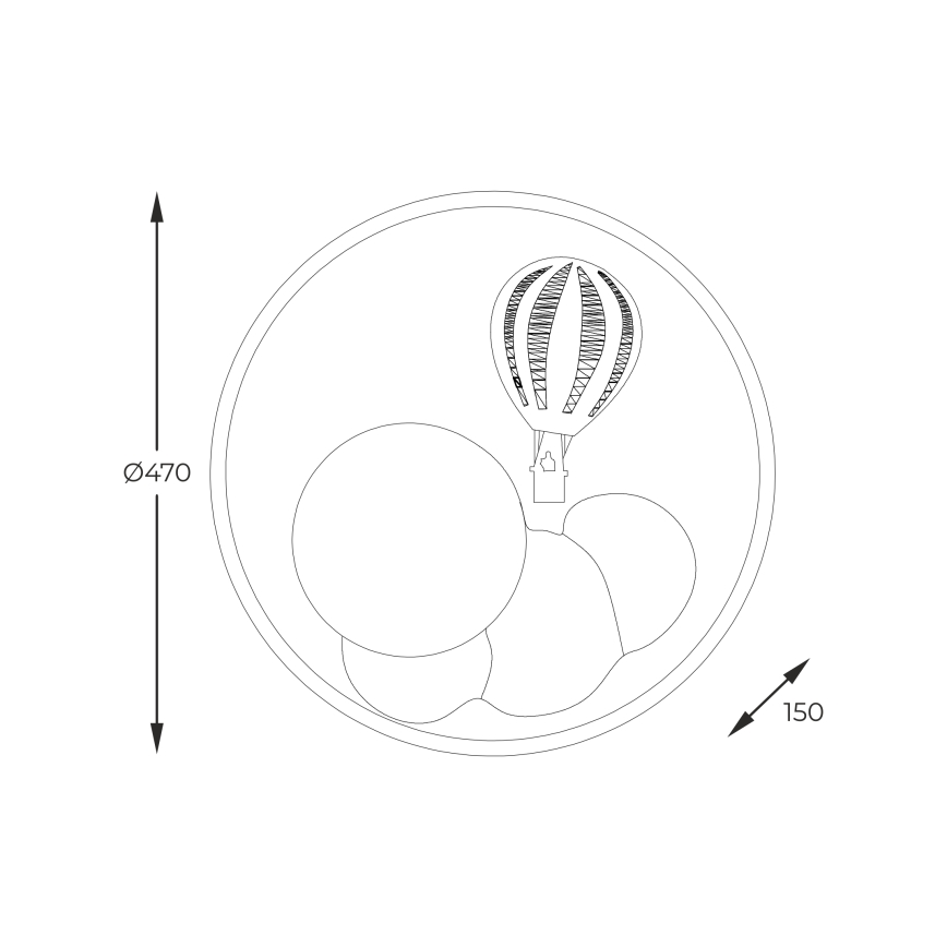 Zuma Line - LED Zatemnitven children's stropna svetel LED/42W/230V 3000/5700K roza