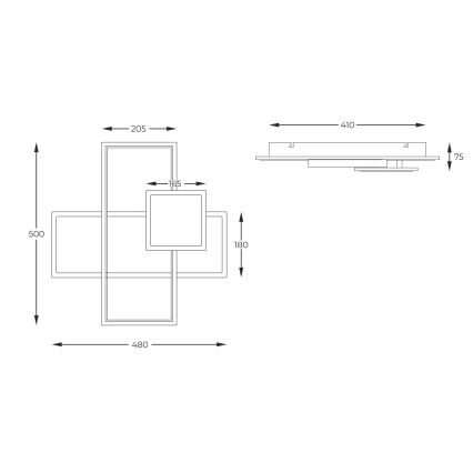 Zuma Line - LED Zatemnitvena stropna svetilka LED/46W/230V zlata
