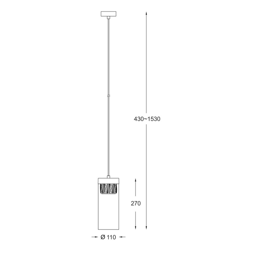 Zuma Line - Kristalni lestenec na vrvici 1xG9/28W/230V