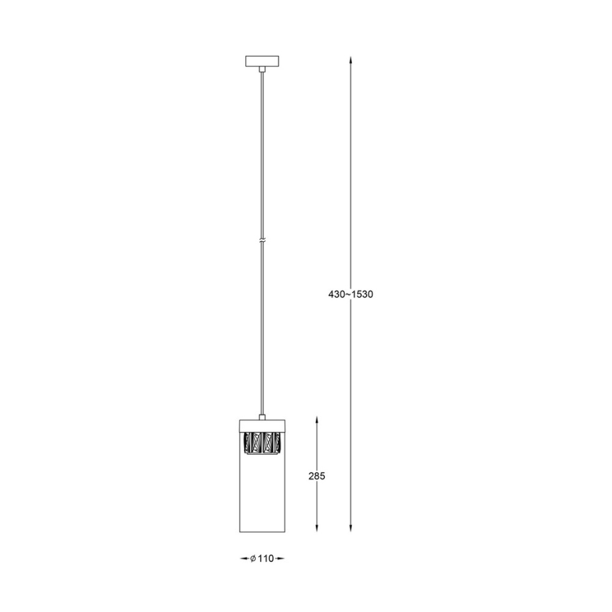 Zuma Line - Kristalni lestenec na vrvici 1xG9/28W/230V