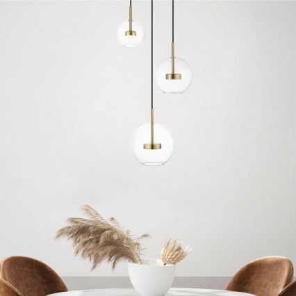 Zuma Line - LED Lestenec na vrvici 3xLED/5W/230V zlata