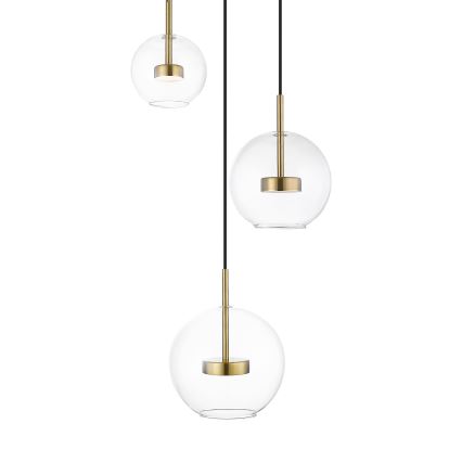 Zuma Line - LED Lestenec na vrvici 3xLED/5W/230V zlata