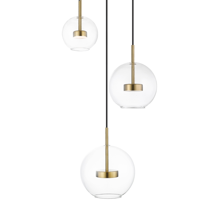 Zuma Line - LED Lestenec na vrvici 3xLED/5W/230V zlata