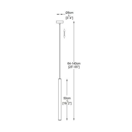 Zuma Line - LED Lestenec na vrvici LED/5W/230V črna
