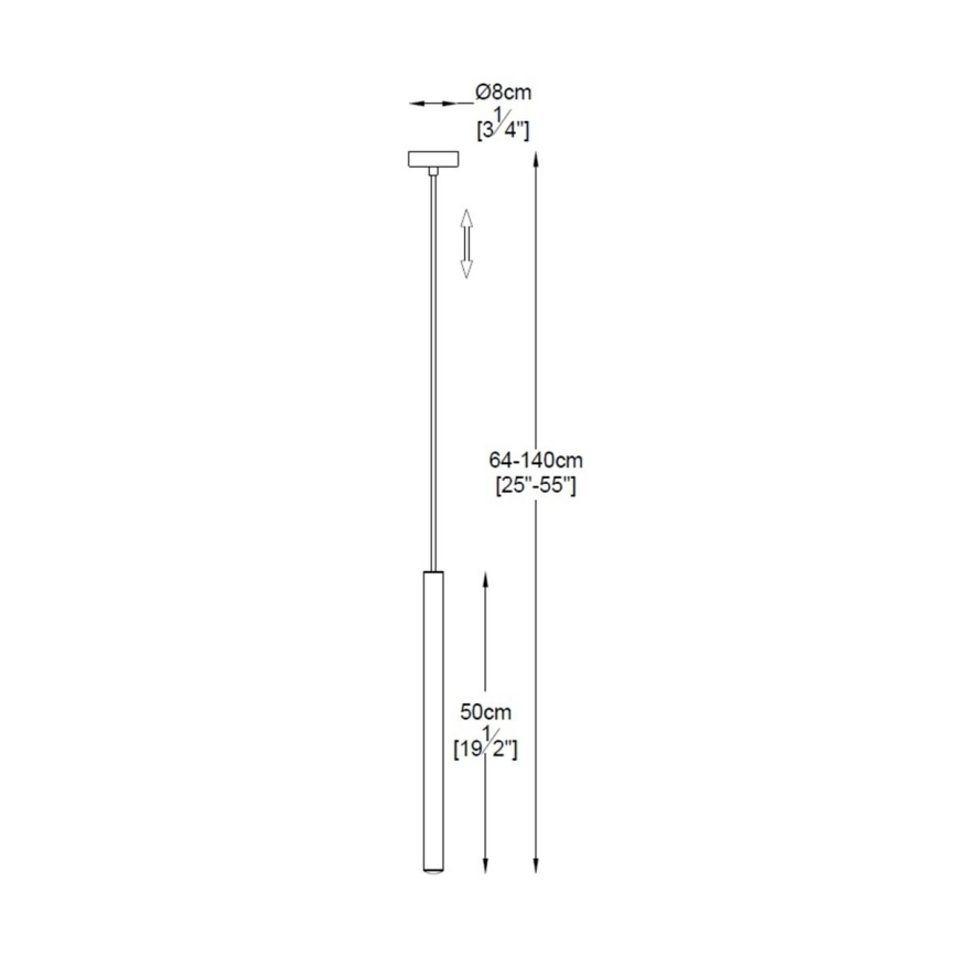 Zuma Line - LED Lestenec na vrvici LED/5W/230V črna