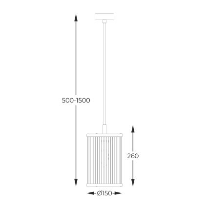 Zuma Line - Lestenec na vrvici 1xE14/60W/230V črna