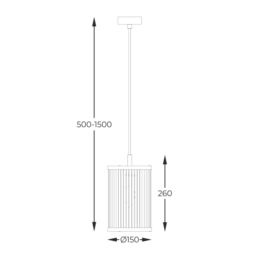 Zuma Line - Lestenec na vrvici 1xE14/60W/230V črna