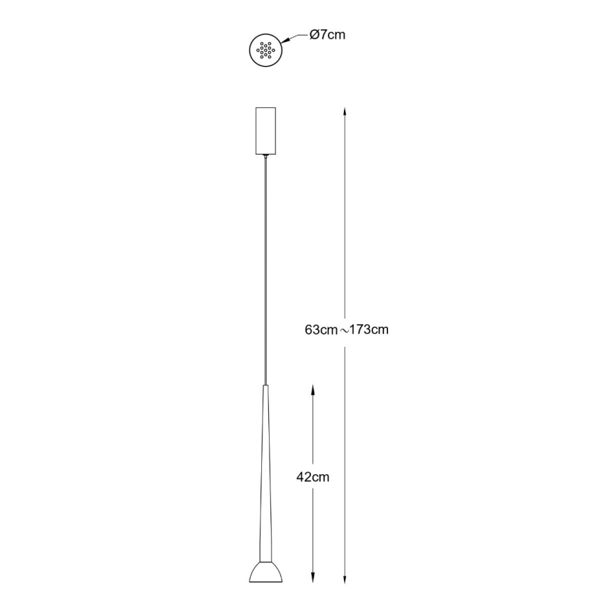 Zuma Line - LED viseči lestenec na kablu LED/5W/230V črna