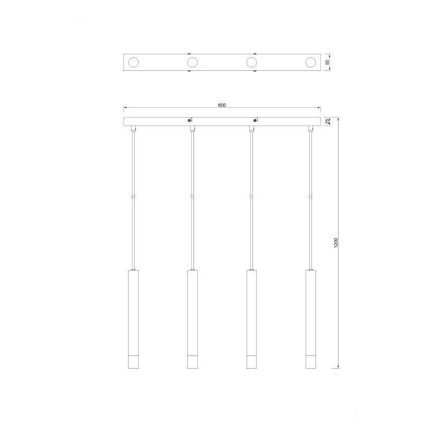 Zuma Line - Lestenec na žici 4xG9/5W/230V črna