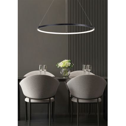 Zuma Line - LED Lestenec na vrvici LED/32W/230V 3000/4000/6000K pr. 60 cm črna