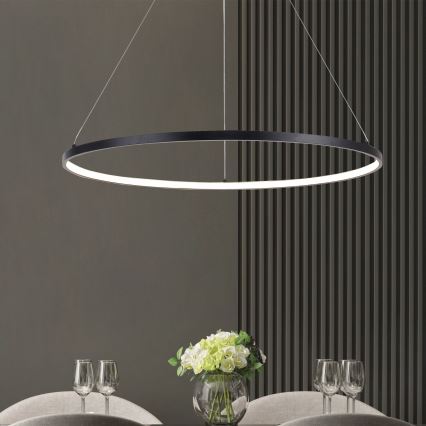 Zuma Line - LED Lestenec na vrvici LED/40W/230V 3000/4000/6000K pr. 90 cm črna