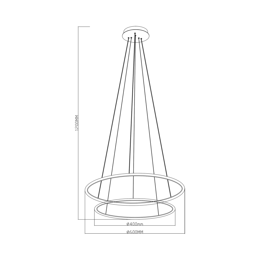 Zuma Line - LED Lestenec na vrvici LED/40W/230V zlata