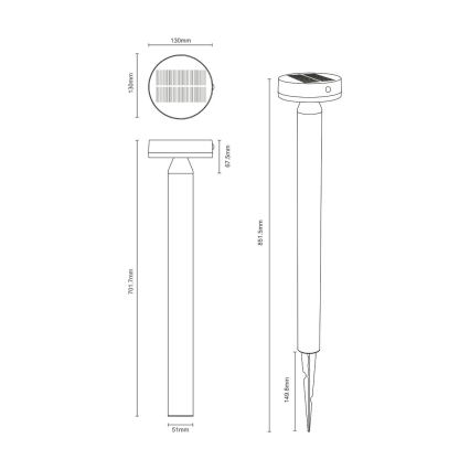 Zuma Line - LED Solarna svetilka s senzorjem gibanja in mraka LED/4,5W/2000 mAh IP44 črna