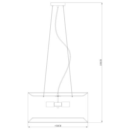 Zuma Line - Lestenec na vrvici 4xE27/60W/230V črn