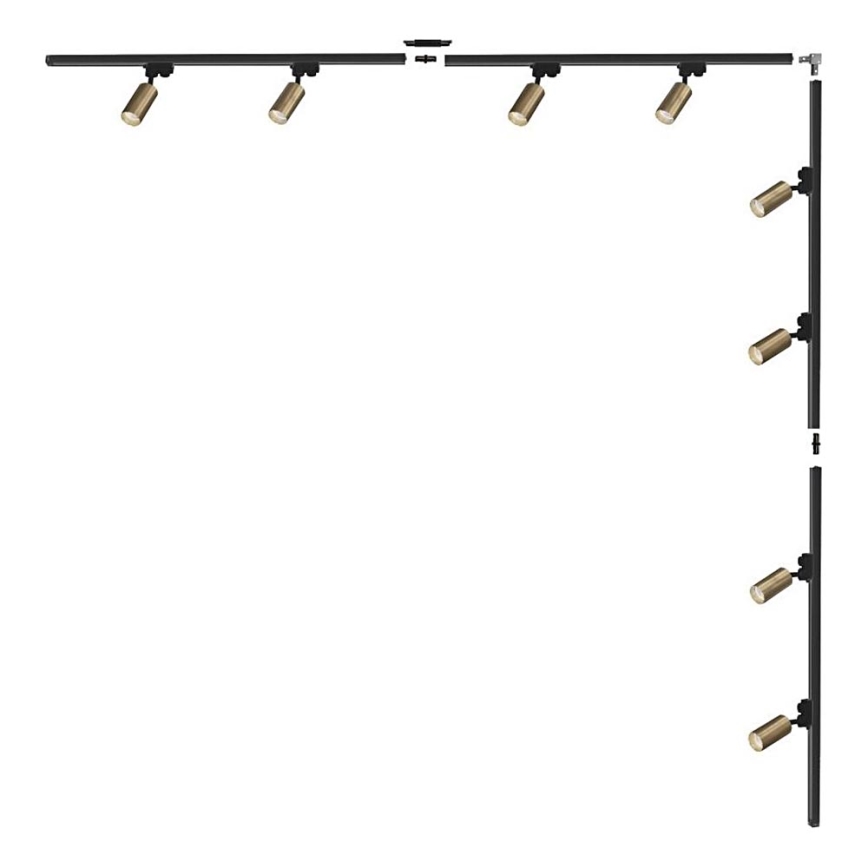 Zuma Line - Točkovna svetilka za tirni sistem 8xGU10/35W/230V črna/zlata