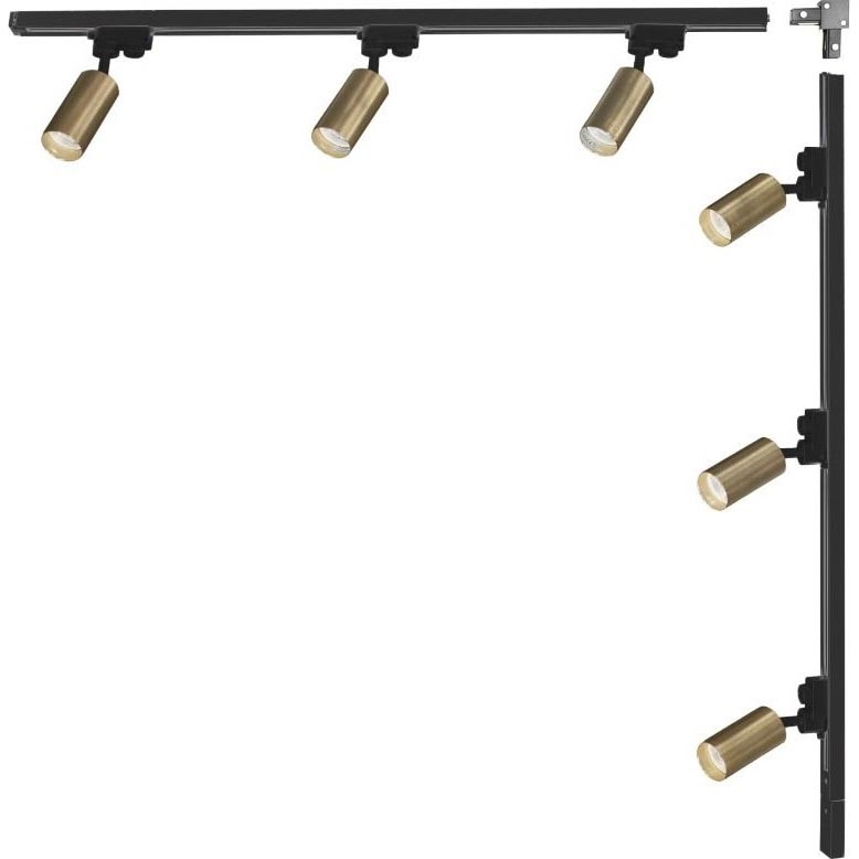 Zuma Line - Točkovno svetilo v tirnem sistemu 6xGU10/35W/230V črna/zlata