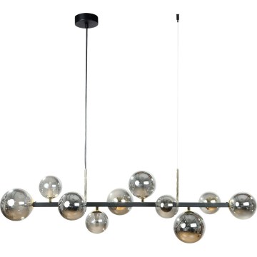 Zuma Line - Viseči lestenec na kablu 10xG9/8W/230V črna/dimno črna