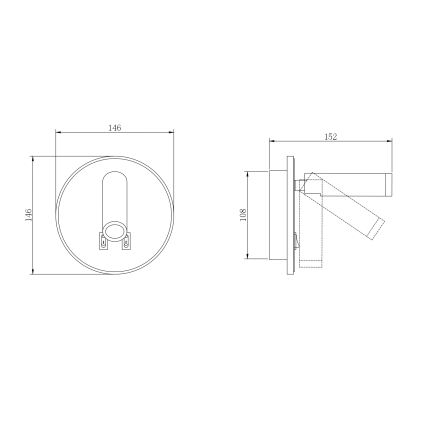 Zuma Line - LED stensko točkovno svetilo LED/5,5W/230V 4000K + LED/2,5W 3000K črna