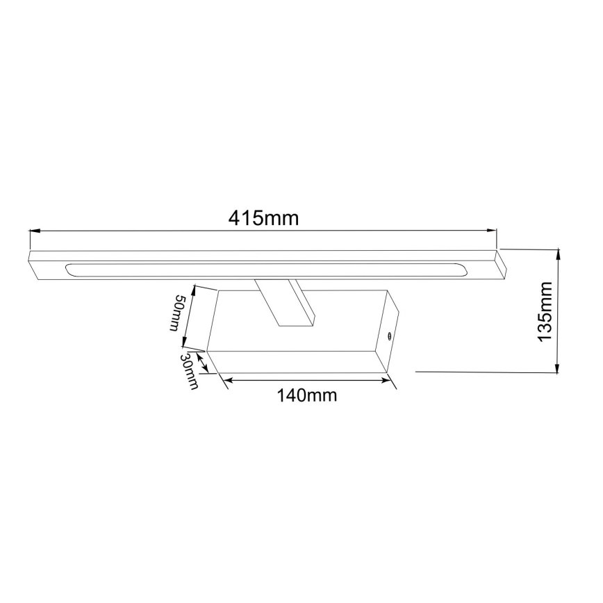 Zuma Line - LED Kopalniška luč za osvetlitev ogledala LED/12W/230V 41 cm IP44 zlata