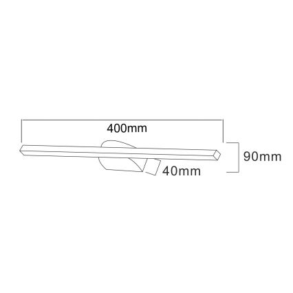 Zuma Line - LED Svetilka za slike LED/12W/230V 40 cm črna