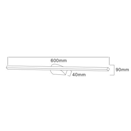 Zuma Line - LED Svetilka za slike LED/20W/230V 60 cm črna