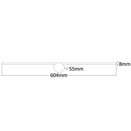 Zuma Line - LED Kopalniška luč za osvetlitev ogledala LED/8W/230V 60 cm IP44 črna