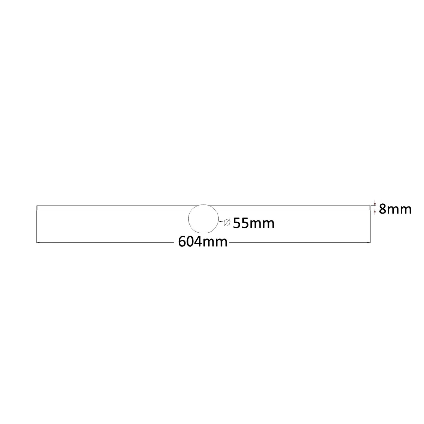Zuma Line - LED Kopalniška luč za osvetlitev ogledala LED/8W/230V 60 cm IP44 sijajni krom