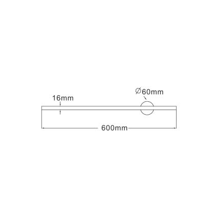 Zuma Line - LED Stenska svetilka LED/8W/230V 60 cm črna