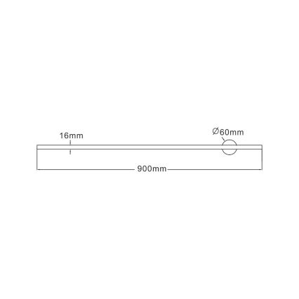 Zuma Line - LED Stenska svetilka LED/12W/230V 90 cm črna