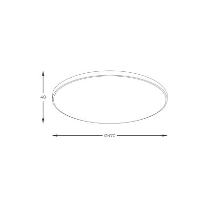 Zuma Line - LED stropna svetilka LED/44W/230V, premer 47 cm, zlata