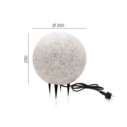Zunanja dekorativna svetilka GARDEN BALL 1xE27/40W/230V IP65 d. 25 cm