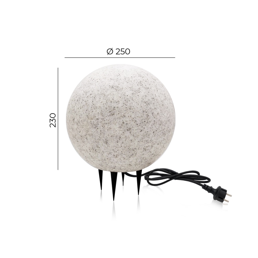 Zunanja dekorativna svetilka GARDEN BALL 1xE27/40W/230V IP65 d. 25 cm
