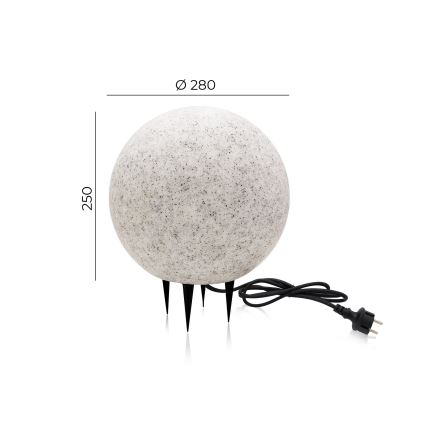 Zunanja dekorativna svetilka GARDEN BALL 1xE27/40W/230V IP65 d. 28 cm