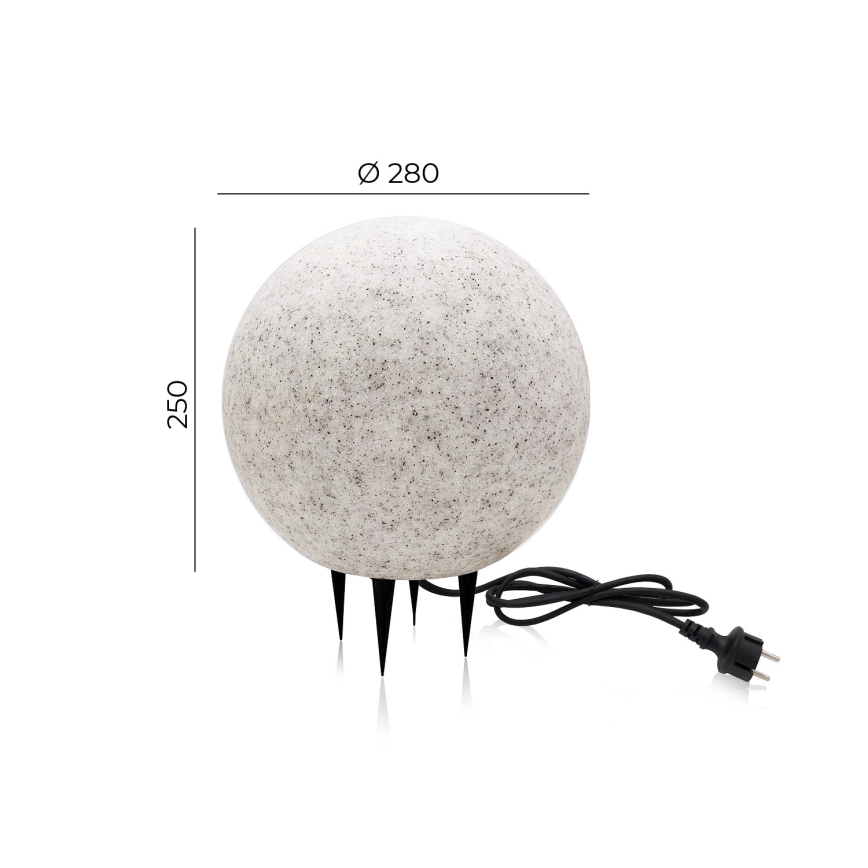 Zunanja dekorativna svetilka GARDEN BALL 1xE27/40W/230V IP65 d. 28 cm