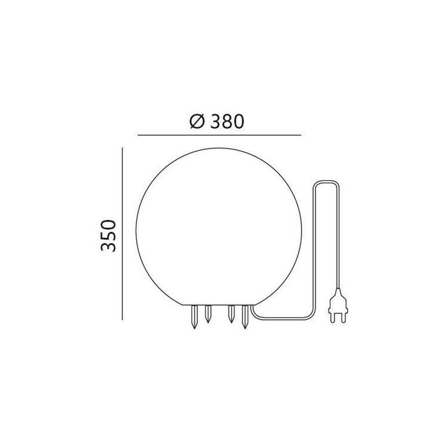Zunanja dekorativna svetilka GARDEN BALL 1xE27/40W/230V IP65 pr. 38 cm
