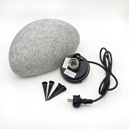 Zunanja dekorativna svetilka LUMISTONE 1xE27/15W/230V IP65, premer 31,8 cm